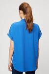 Dorothy Perkins Blue Short Sleeve Long Line  Shirt thumbnail 3