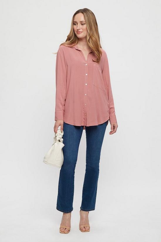 Dorothy Perkins Pink Long Sleeve Button Front Shirt 2