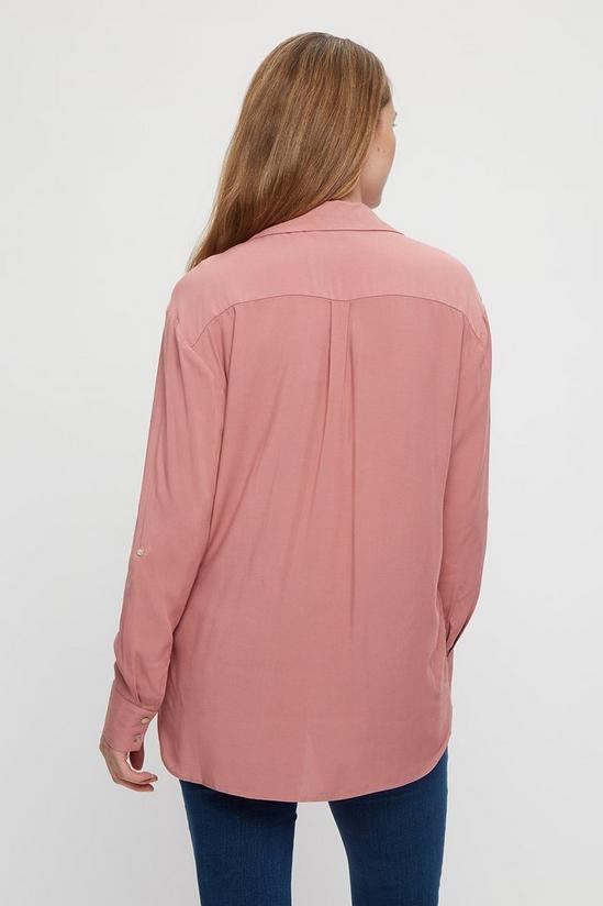 Dorothy Perkins Pink Long Sleeve Button Front Shirt 3