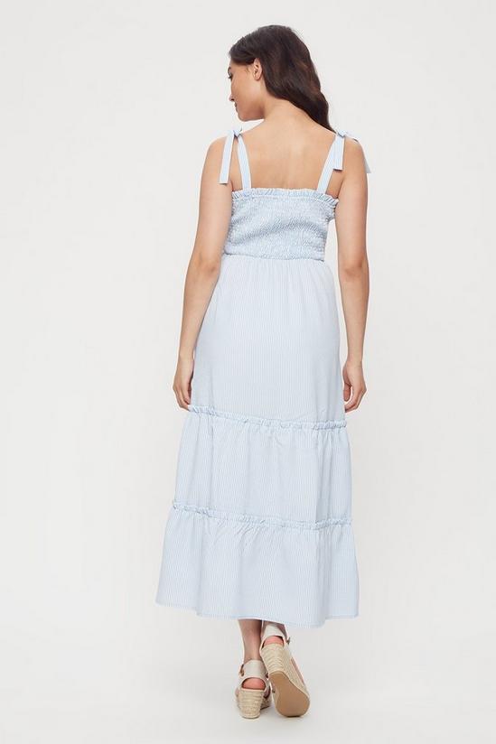 Dorothy Perkins Petite Stripe Shirred Cami Midaxi Dress 3