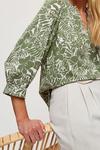 Dorothy Perkins Khaki Palm Long Sleeve Overhead Shirt thumbnail 4