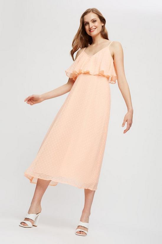 Dorothy Perkins Pink Frill Top Strappy Maxi Dress 1