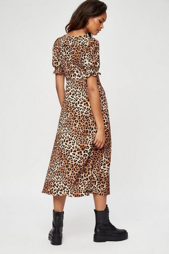 Dorothy Perkins Leopard Textured Empire Midi Dress 3