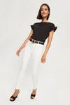 Dorothy Perkins Relaxed Fit Cotton Frill T Shirt thumbnail 1