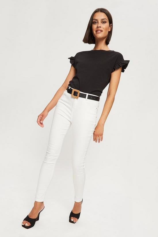 Dorothy Perkins Relaxed Fit Cotton Frill T Shirt 1
