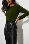 Dorothy Perkins Faux Leather Slim Paperbag Trousers thumbnail 4