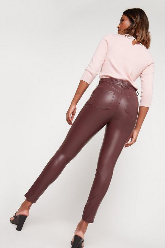 Dorothy Perkins Faux Leather Skinny Jeans 3