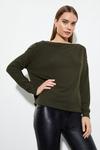 Dorothy Perkins Button Shoulder Soft Touch Batwing Top thumbnail 1