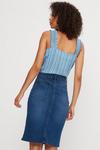Dorothy Perkins Blue Stripe Ruched Strap Cami Top thumbnail 3