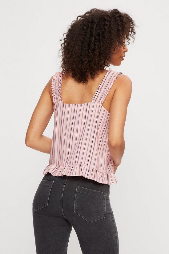 Dorothy Perkins Pink Stripe Ruched Strap Cami 3