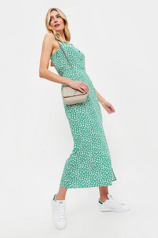 Dorothy Perkins Tall Green Ditsy Strappy Maxi Dress 2