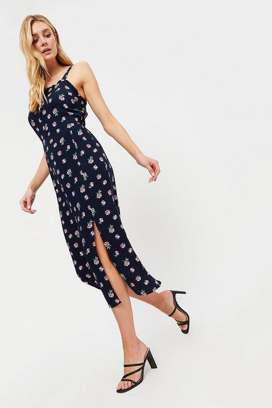 Dorothy Perkins Tall Navy Floral Strappy Maxi Dress 2