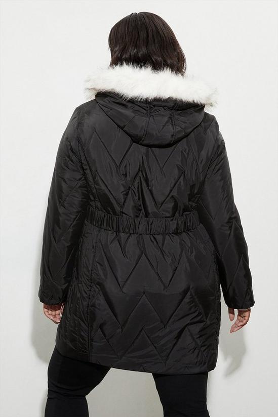 Dorothy Perkins Maternity Zig Zag Quilted Long Padded Coat 3