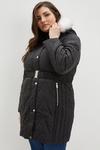Dorothy Perkins Curve Zig Zag Quilted Long Padded Coat thumbnail 2
