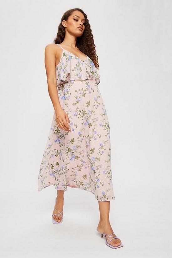 Dorothy Perkins Petite Blush Floral Fill  Strappy Maxi Dress 2