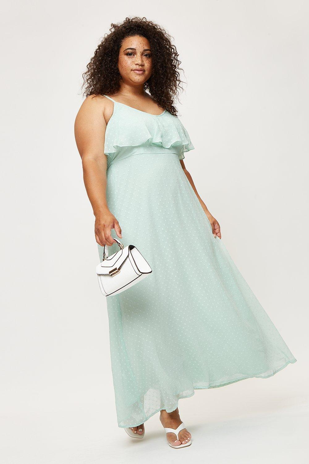 Dresses Curve Sage Dobby Strappy Maxi Dress Dorothy Perkins
