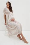 Dorothy Perkins Maternity Multi Floral Satin Midi Dress thumbnail 2