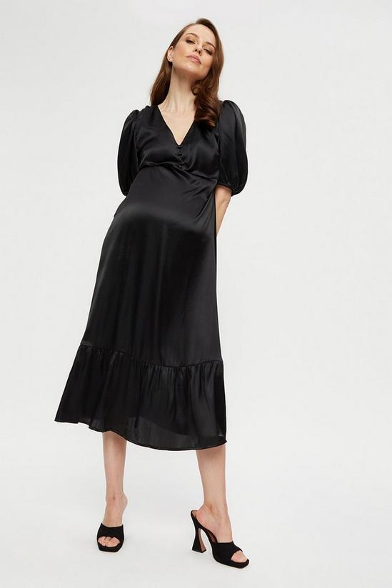 Dorothy Perkins Maternity Black Button Front Midaxi Dress 2