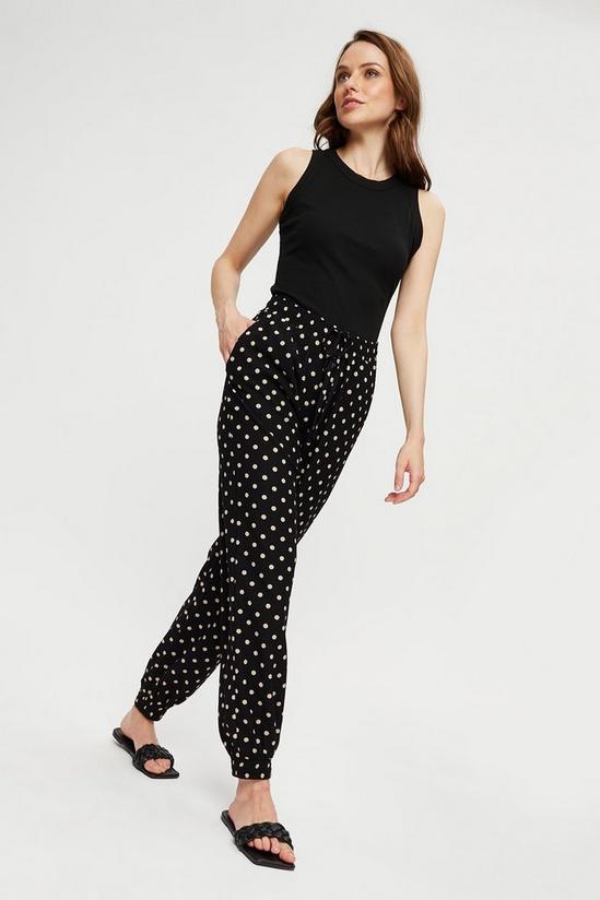 Dorothy Perkins Stone And Black Spot Textured Joggers 1