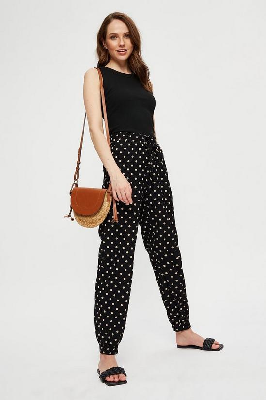 Dorothy Perkins Stone And Black Spot Textured Joggers 2