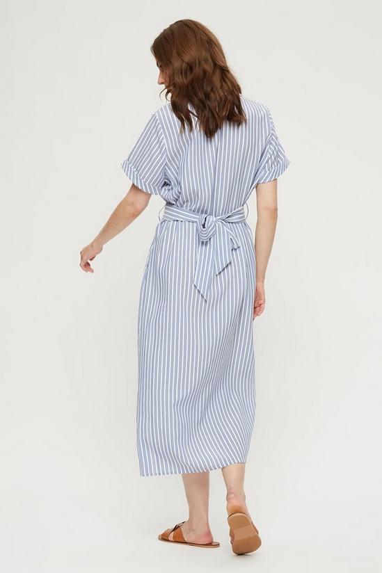 Dorothy Perkins Blue Stripe Shirt Midi Dress 3
