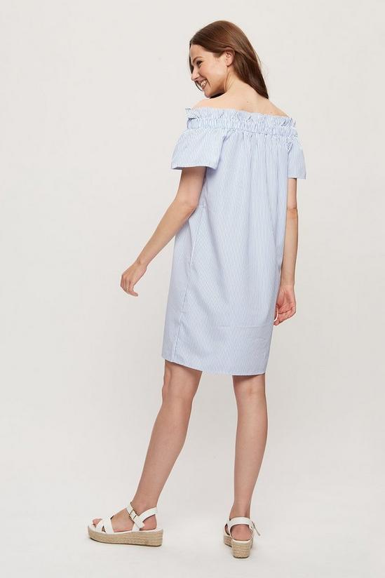 Dorothy Perkins Blue Stripe Bardot Mini Dress 3