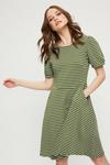 Dorothy Perkins Khaki Stripe T Shirt Dress thumbnail 1