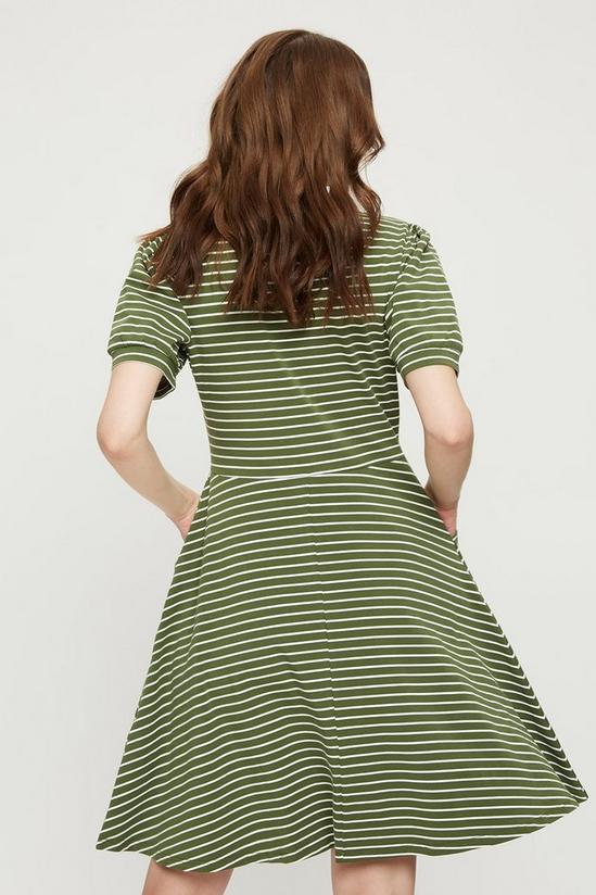 Dorothy Perkins Khaki Stripe T Shirt Dress 3