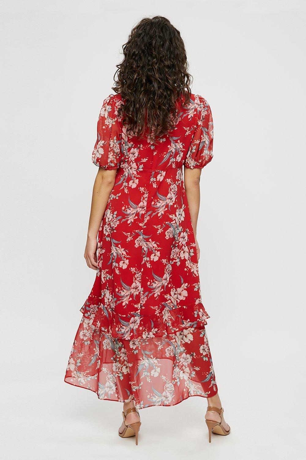 Dorothy perkins 2025 red floral dress