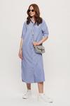 Dorothy Perkins Mid Blue Stripe Shirt Midi Dress thumbnail 2