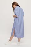Dorothy Perkins Mid Blue Stripe Shirt Midi Dress thumbnail 3