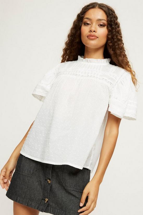 Dorothy Perkins Petite White Voile Victoriana Top 2