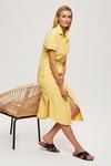 Dorothy Perkins Yellow Long Line Linen look Midi Shirt Dress thumbnail 1