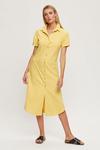 Dorothy Perkins Yellow Long Line Linen look Midi Shirt Dress thumbnail 2