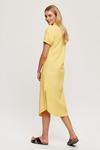 Dorothy Perkins Yellow Long Line Linen look Midi Shirt Dress thumbnail 3