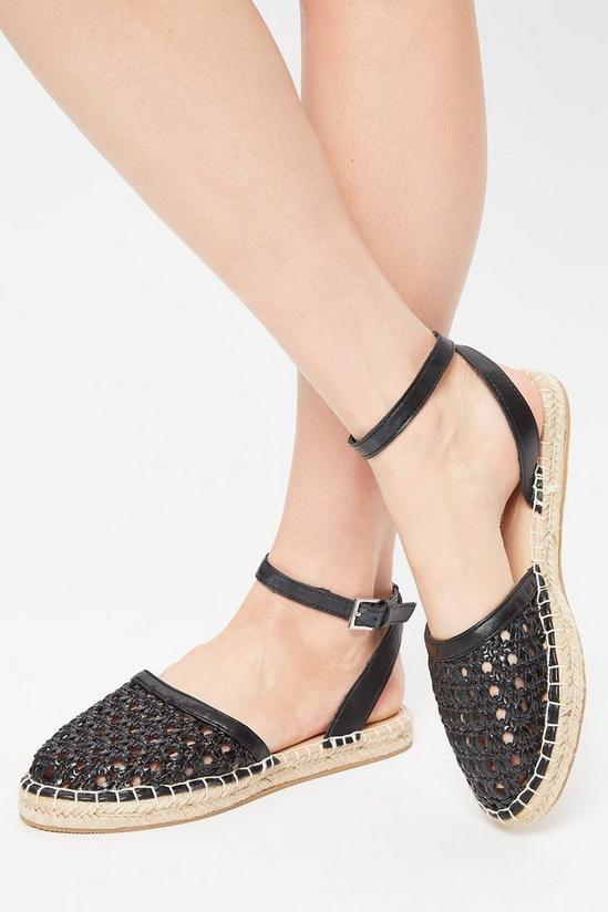 Dorothy Perkins Wide Fit Leave Woven Two Part Espadrille 2