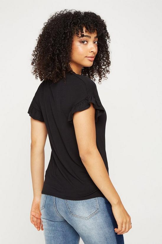 Dorothy Perkins Frill Sleeve Relaxed T-shirt 3