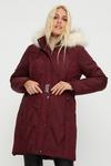 Dorothy Perkins Longline Belted Quilted Padded Coat thumbnail 1