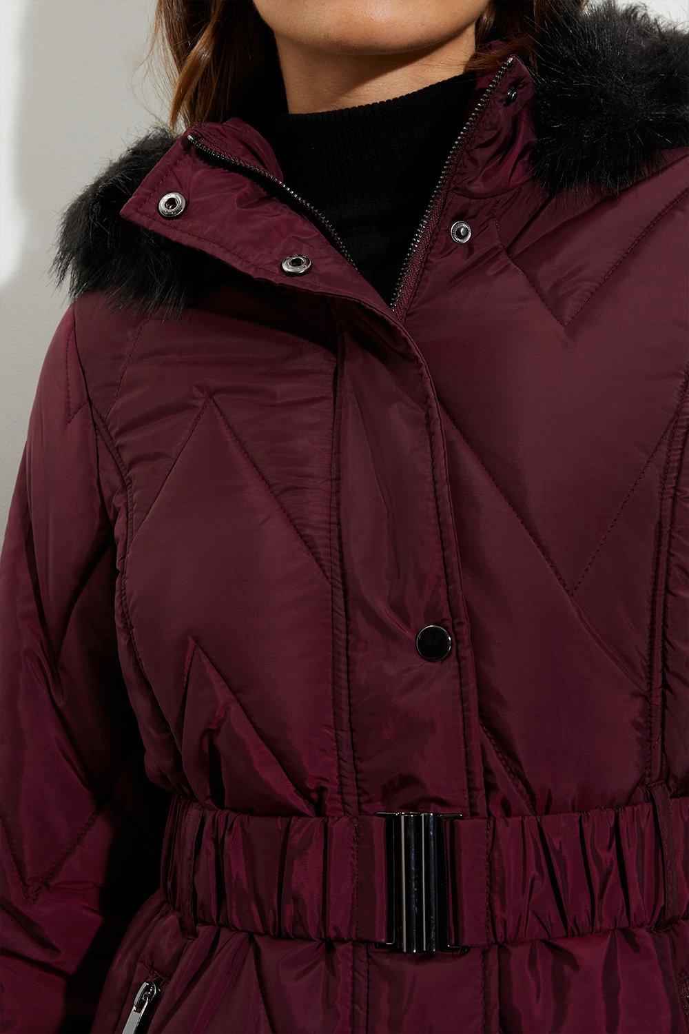 Dorothy perkins burgundy outlet coat