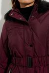 Dorothy Perkins Short Belted Quilted Padded Coat thumbnail 4