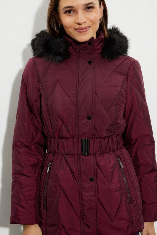 Dorothy Perkins Short Belted Quilted Padded Coat 6