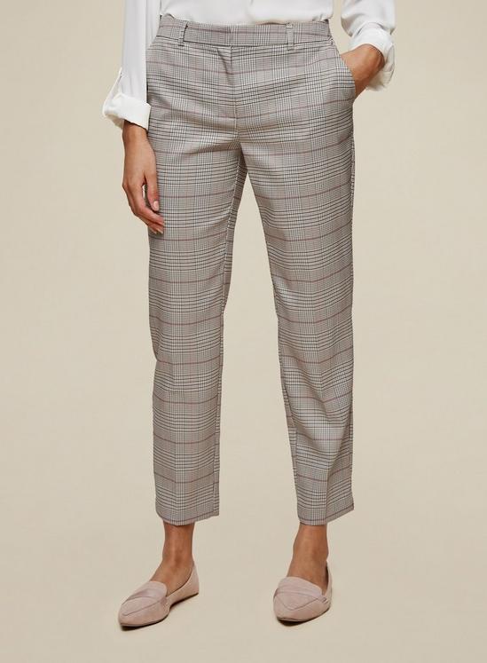 Dorothy Perkins Tall Grey Checked Trousers 1