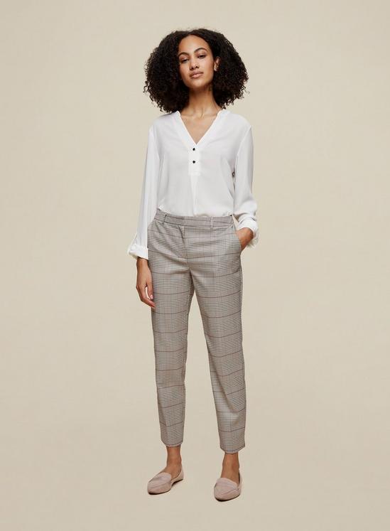 Dorothy Perkins Tall Grey Checked Trousers 3