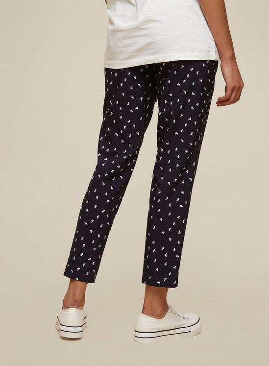 Dorothy Perkins Tall Navy Blue Floral Print Trousers 2