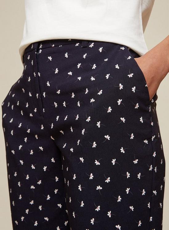 Dorothy Perkins Tall Navy Blue Floral Print Trousers 3