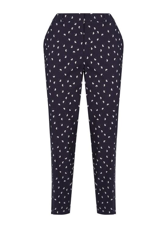 Dorothy Perkins Tall Navy Blue Floral Print Trousers 4