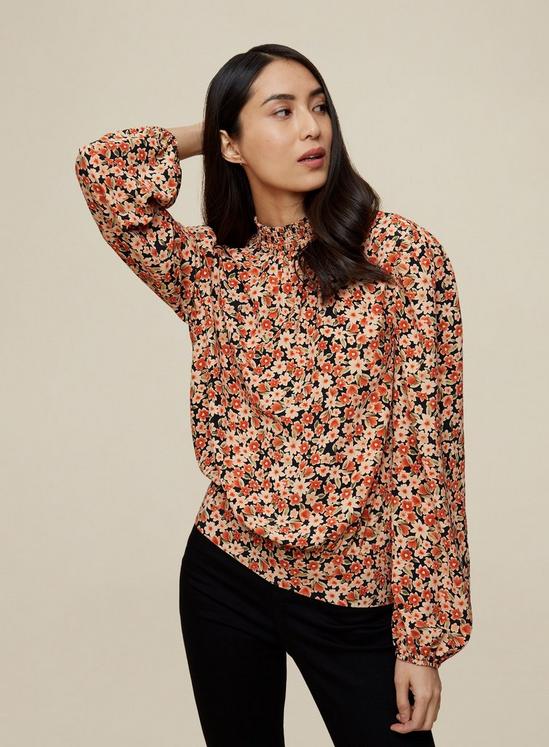 Dorothy Perkins Tall Floral Shirred Neck Top 1