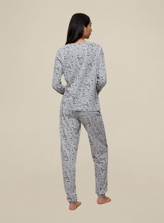 Dorothy Perkins Tall Grey Cat And Dog Print Pyjama Set 4