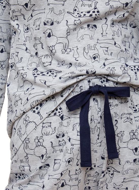 Dorothy Perkins Tall Grey Cat And Dog Print Pyjama Set 5