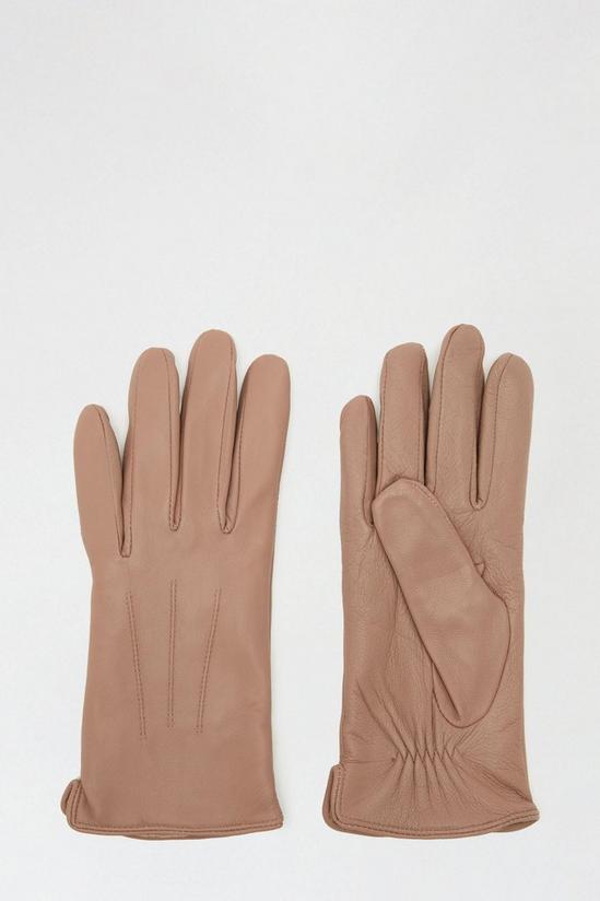 Dorothy Perkins Pink Leather Stitch Gloves 1